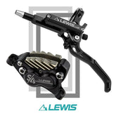 Lewis LHP S4 Axial Hydraulic Disc Brakes with Cooling Fins - 4 Pistons (Front & Rear)