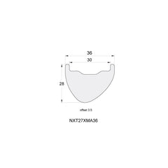 Nextie Premium Asymmetric Carbon Rims - 30mm