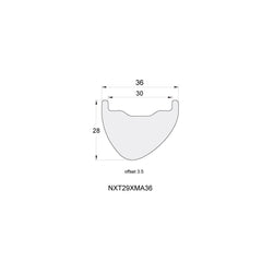 Nextie Premium Asymmetric Carbon Rims - 30mm